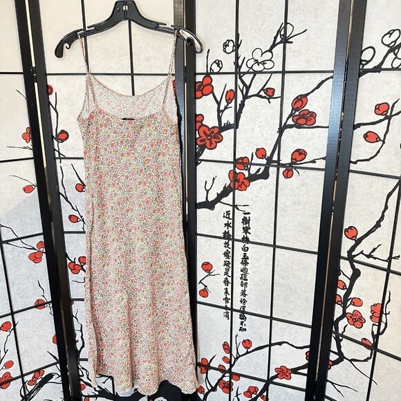 J. CREW Gwyneth Cupro Blend Slip Dress Scattered Blooms Size 10P Beach Travel - Picture 6 of 10
